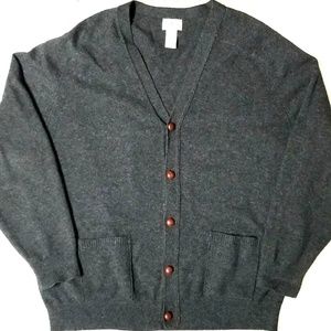 LL Bean Men's Gray Vintage Grandpa Cardigan